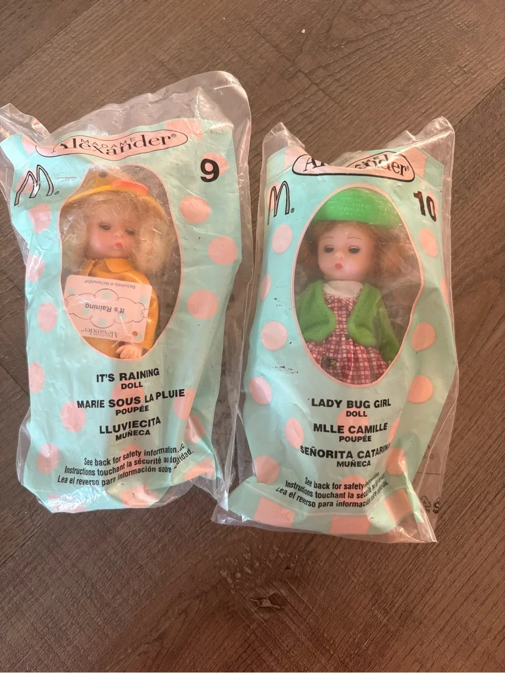 Madame Alexander Pink and Aqua Polka Dot McDonald’s Dolls Set